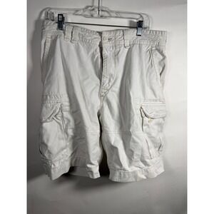 Polo Ralph Lauren Mens White Classic Chino Cargo Shorts Size 34 Cotton